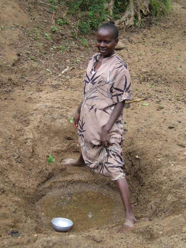 fetching water